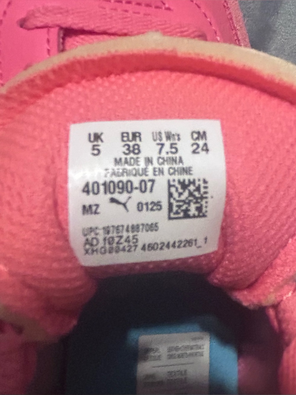 Puma Pink & Turquoise Sneakers - Picture 6 of 7